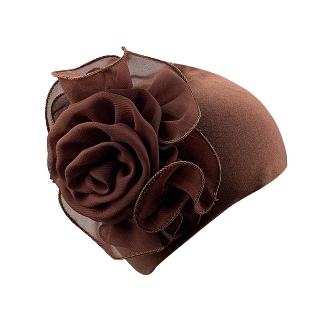 Cuekondy chemo turban with retro flower braid for comfortable coverage.