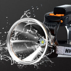 CukUJH waterproof headlamp ready for heavy rain and rugged outdoor use.