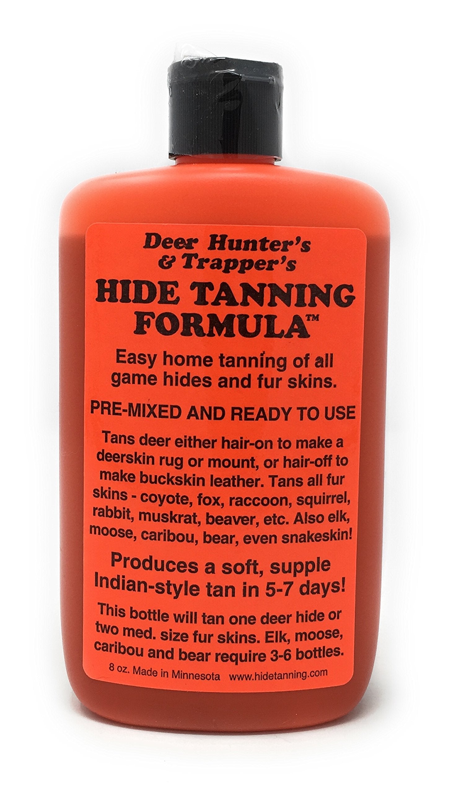 Cumberland's Deer Hunter hide tanning application image demonstrates simple usage.
