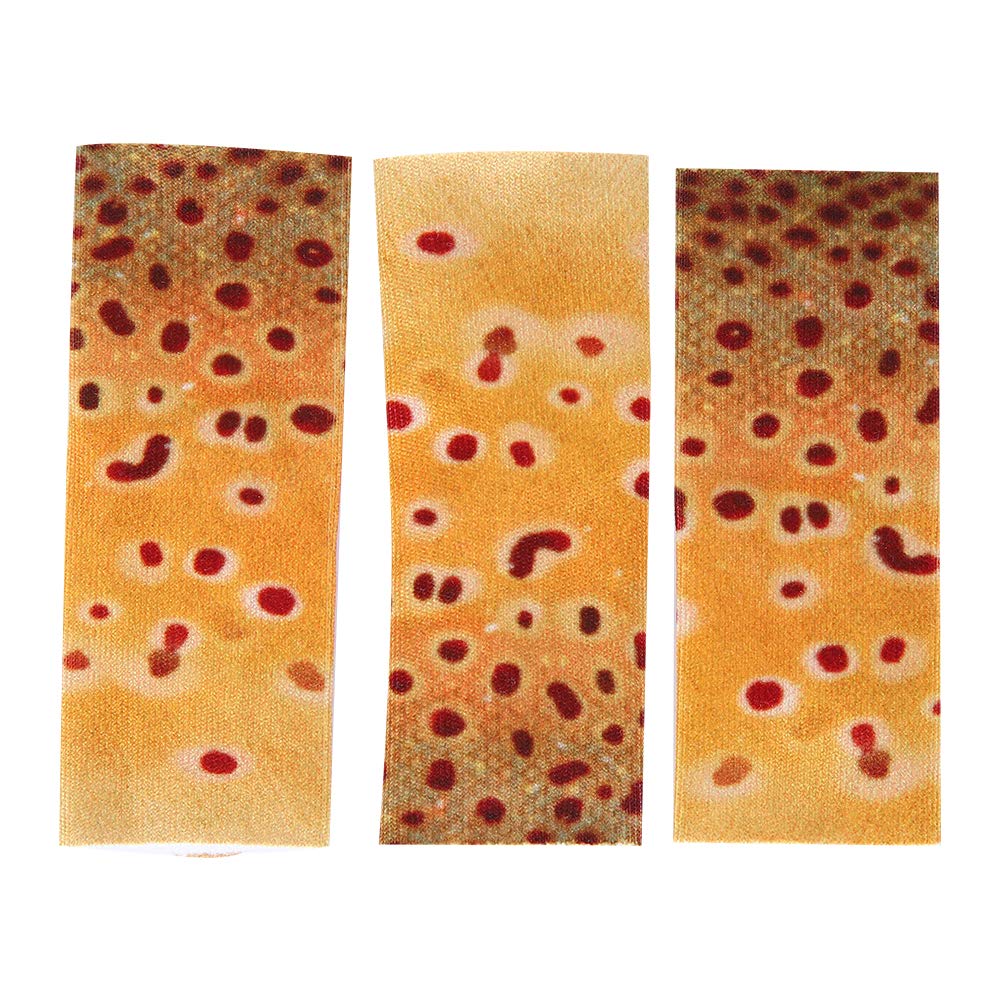 Cunyuer fishing finger tab protector – yellow fish skin pattern, 6 cm length