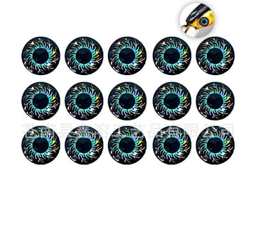 Cuoyuqie 8mm eyes with strong backing for secure fly tying applications