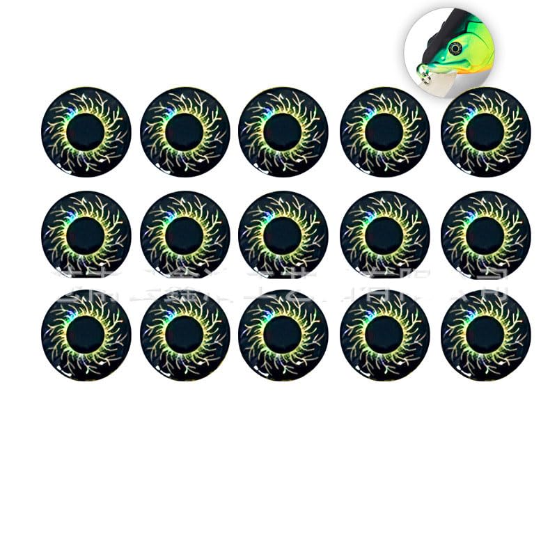 Cuoyuqie 8mm 3D holographic lure eyes enhance tying projects with realism