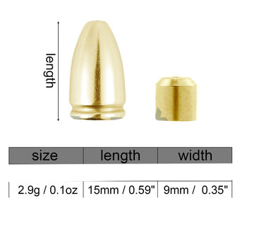 Cuoyuqie bullet shaped brass spinner body reduces friction for smooth movement.