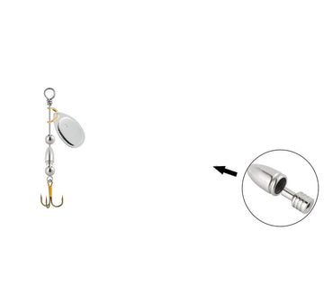 Cuoyuqie polished brass spinner body reflects light for better visibility.