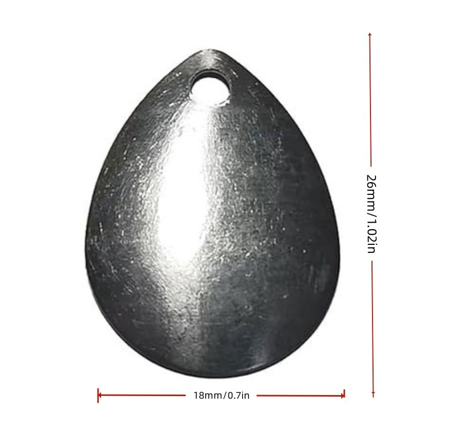 Cuoyuqie Colorado spinner blades deep cup close-up highlights design for full water flash.