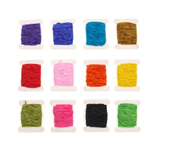 Cuoyuqie fly tying micro chenille yarn card with random colors for creative patterns.