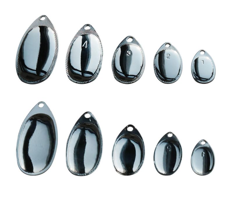 Cuoyuqie gold finish spinner blade with vibrant shine ideal for attracting fish in low light.
