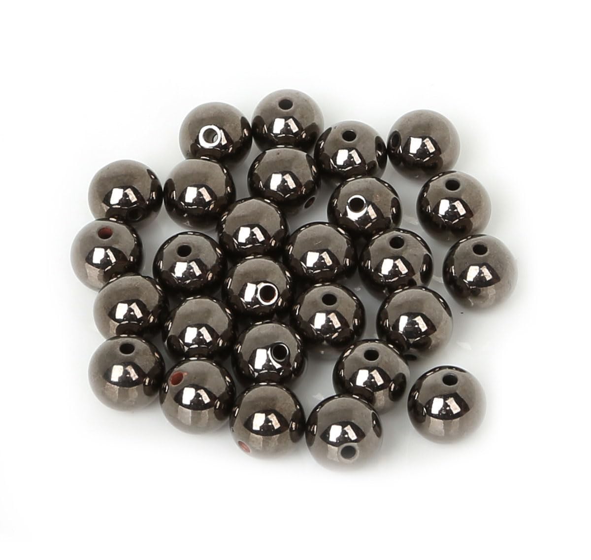 Cuoyuqie inline spinner bead silver 8mm supports easy threading
