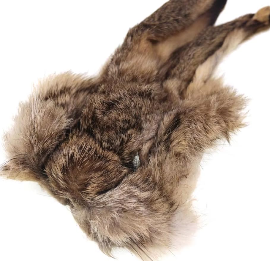 Cuoyuqie natural grey hare fur supports durable dubbing for varied flies