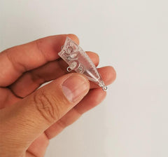 Cuoyuqie unpainted popper blank topwater lure - front view