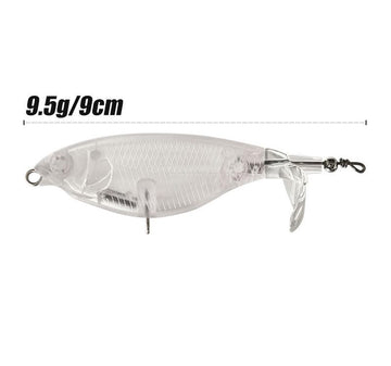 Cuoyuqie rotating-tail 90mm lure shows lifelike underwater action.