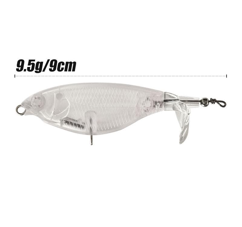Cuoyuqie rotating-tail 90mm lure shows lifelike underwater action.