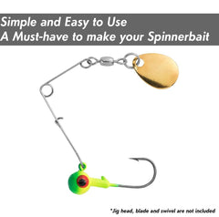 Cuoyuqie spinnerbait assembly kit ready for customizing your own lure.