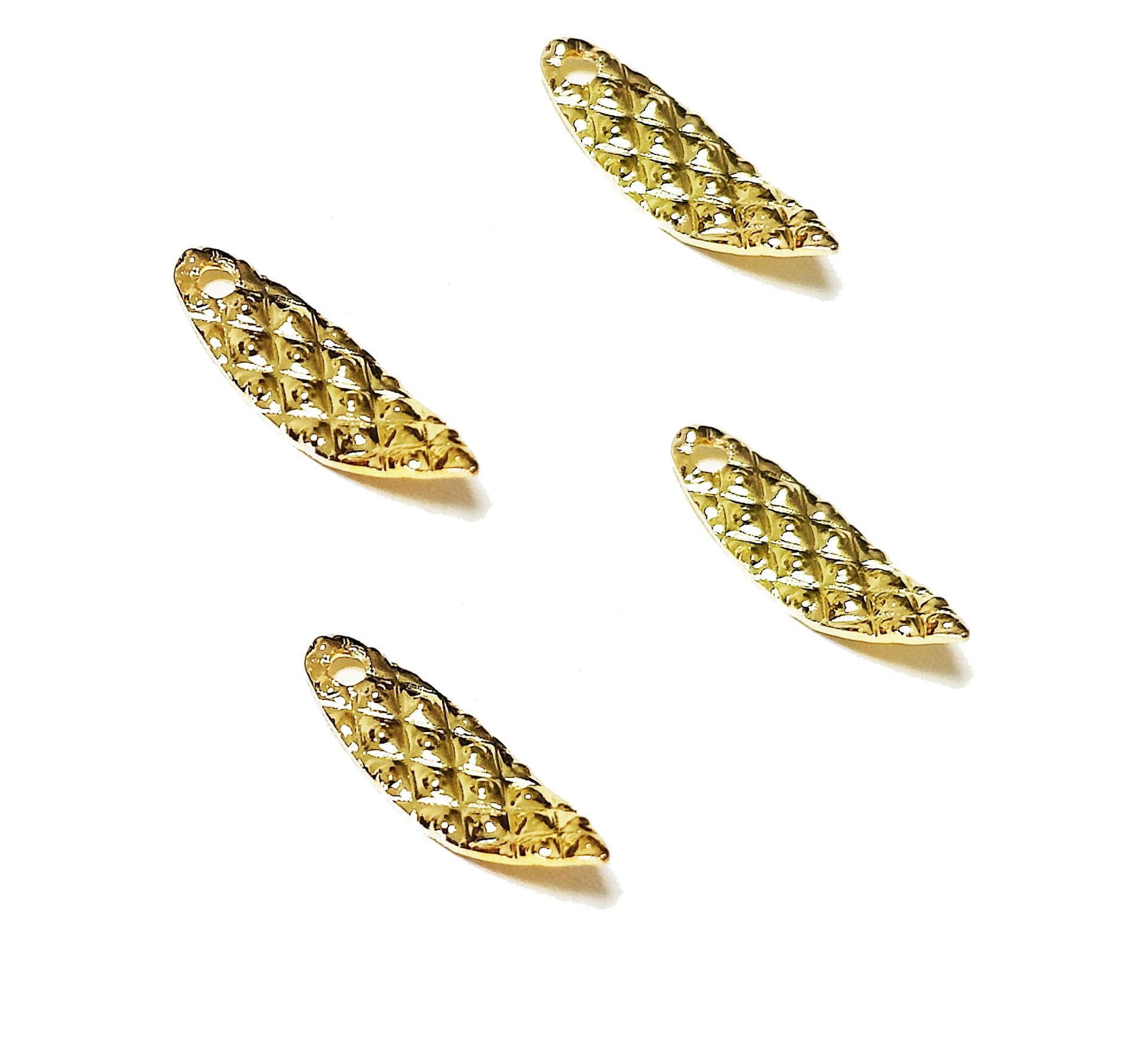 Cuoyuqie Willow Leaf Spinner Blade Gold 20x6mm suited for DIY rigs and added flash.
