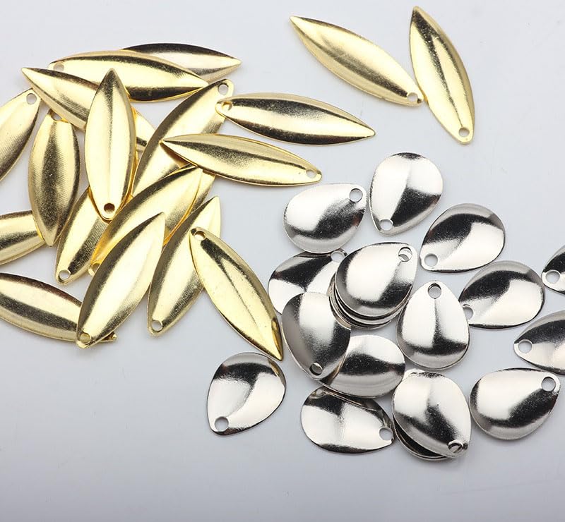 Cuoyuqie Willow Leaf Spinner Blades gold plating offers vibrant color and lift in water.