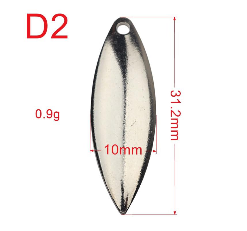 Cuoyuqie Willow Leaf Spinner Blades pack silver improves color customization options.