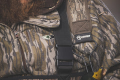 Cupped Waterfowl duck strap includes powder-coated wire hangers for head security