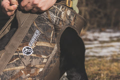 Cupped Waterfowl neoprene vest with braided handle ready for boat or blind assists