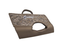 Cupped Waterfowl neoprene camo dog vest front view highlights warmth and protection