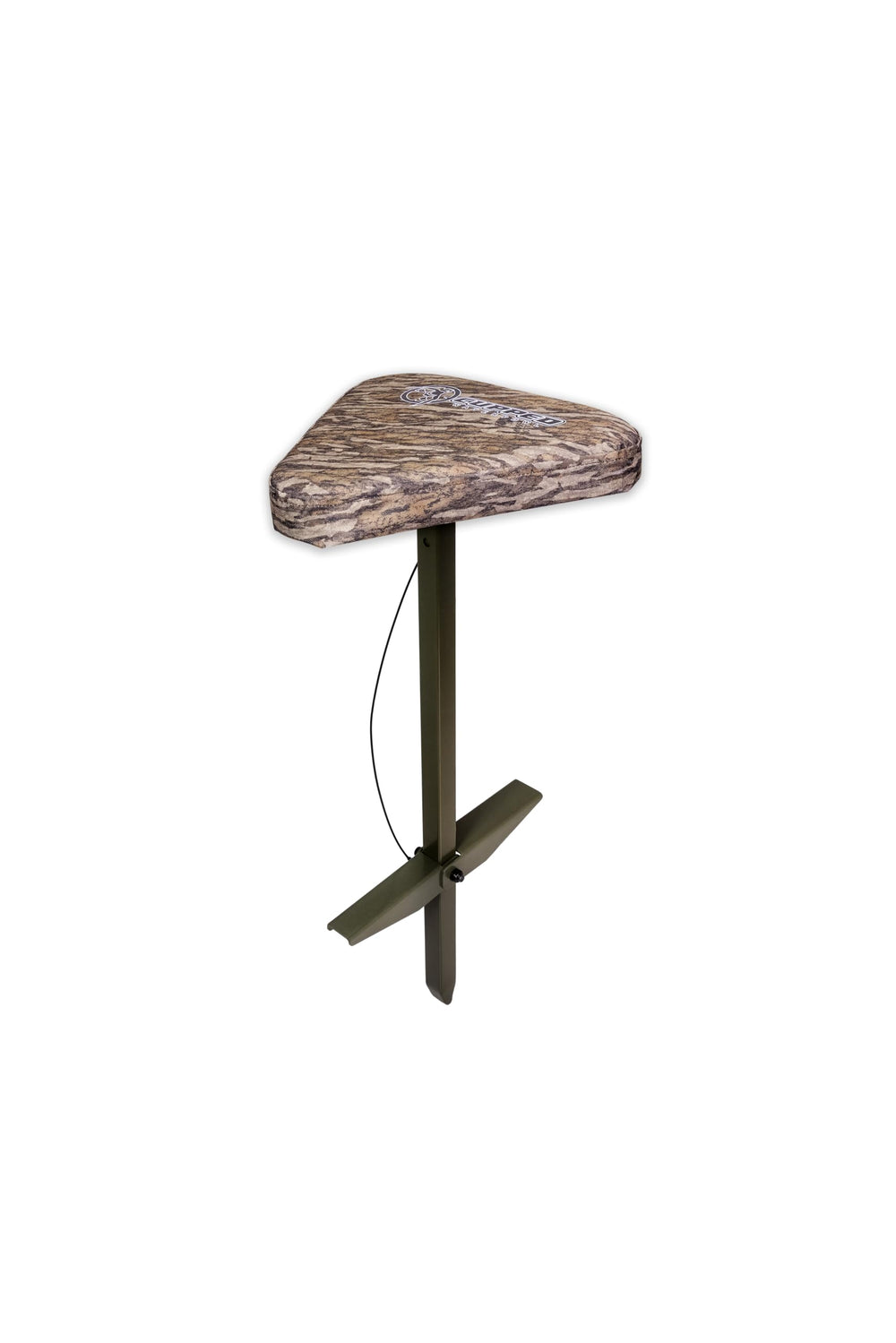 Cupped Waterfowl hunting seat showing the carrying strap for easy transport