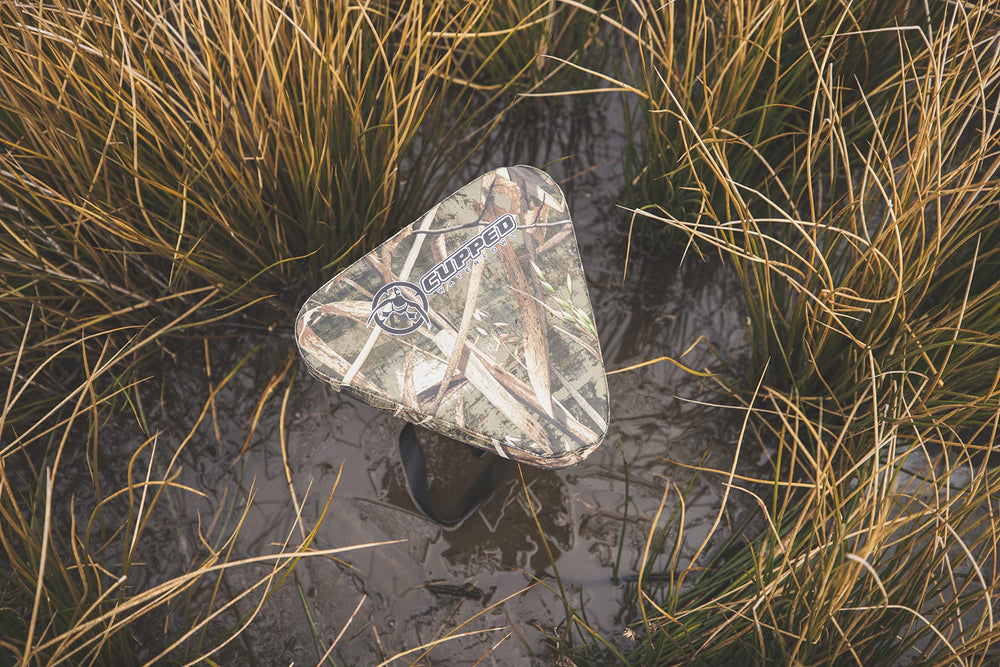 Cupped Waterfowl padded neoprene seat provides water resistance and comfort