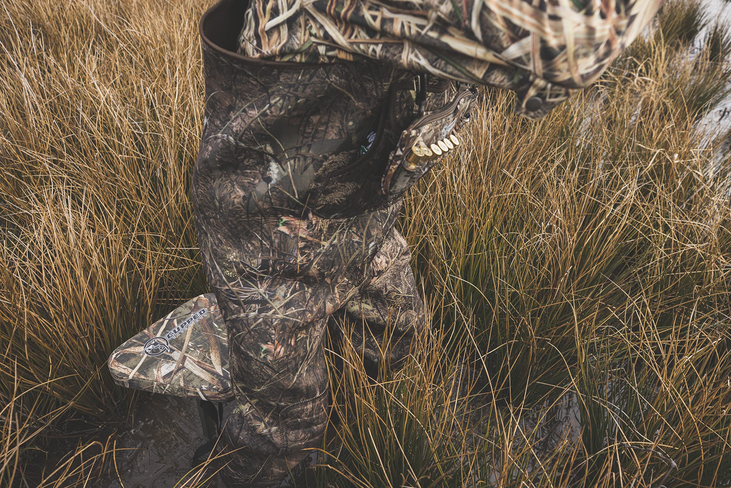 Cupped Waterfowl durable stake design supports stable positioning in marsh environments