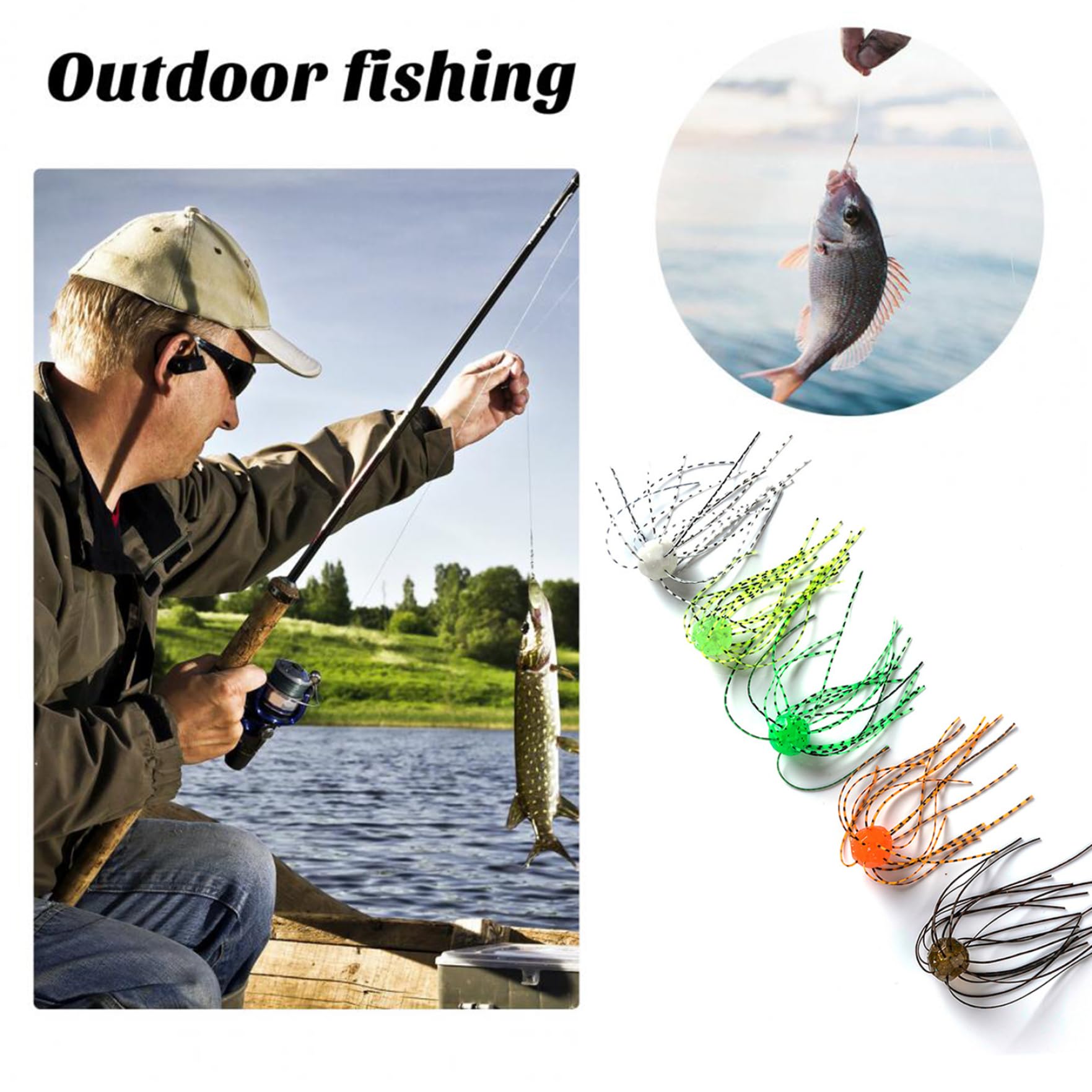 CurcKua portable 12-piece lure set fits easily in any tackle box