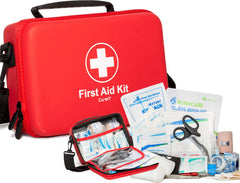 CureIT Premium First Aid Kit Travel waterproof case protects essentials during daily travel.