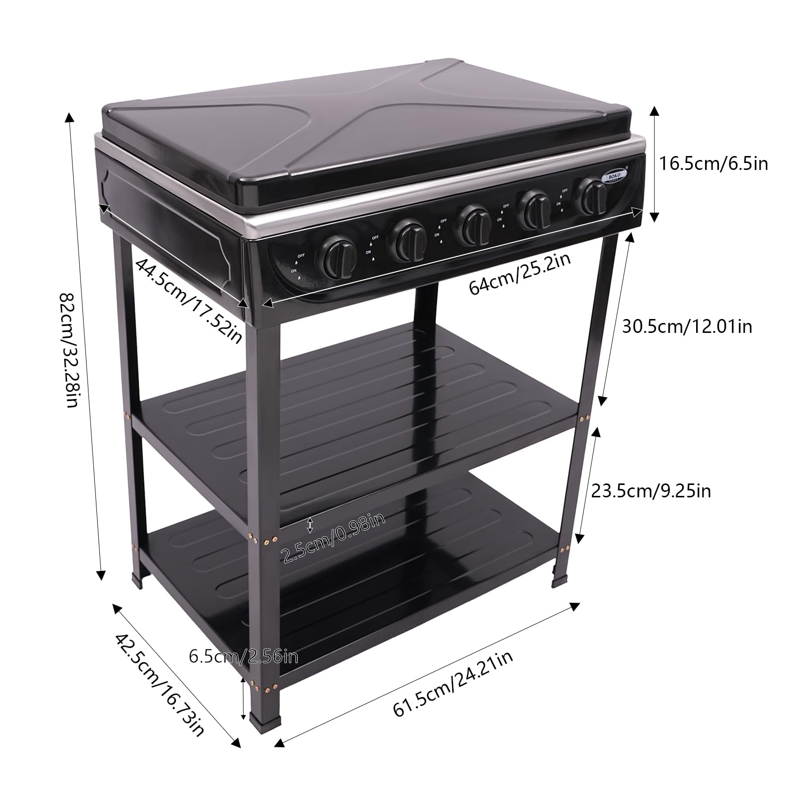 CURIEUYU outdoor cooking on a patio scene showcasing spacious meal prep