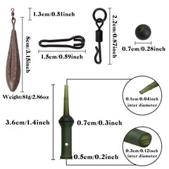 Curved shank carp hooks with anti-rust coating