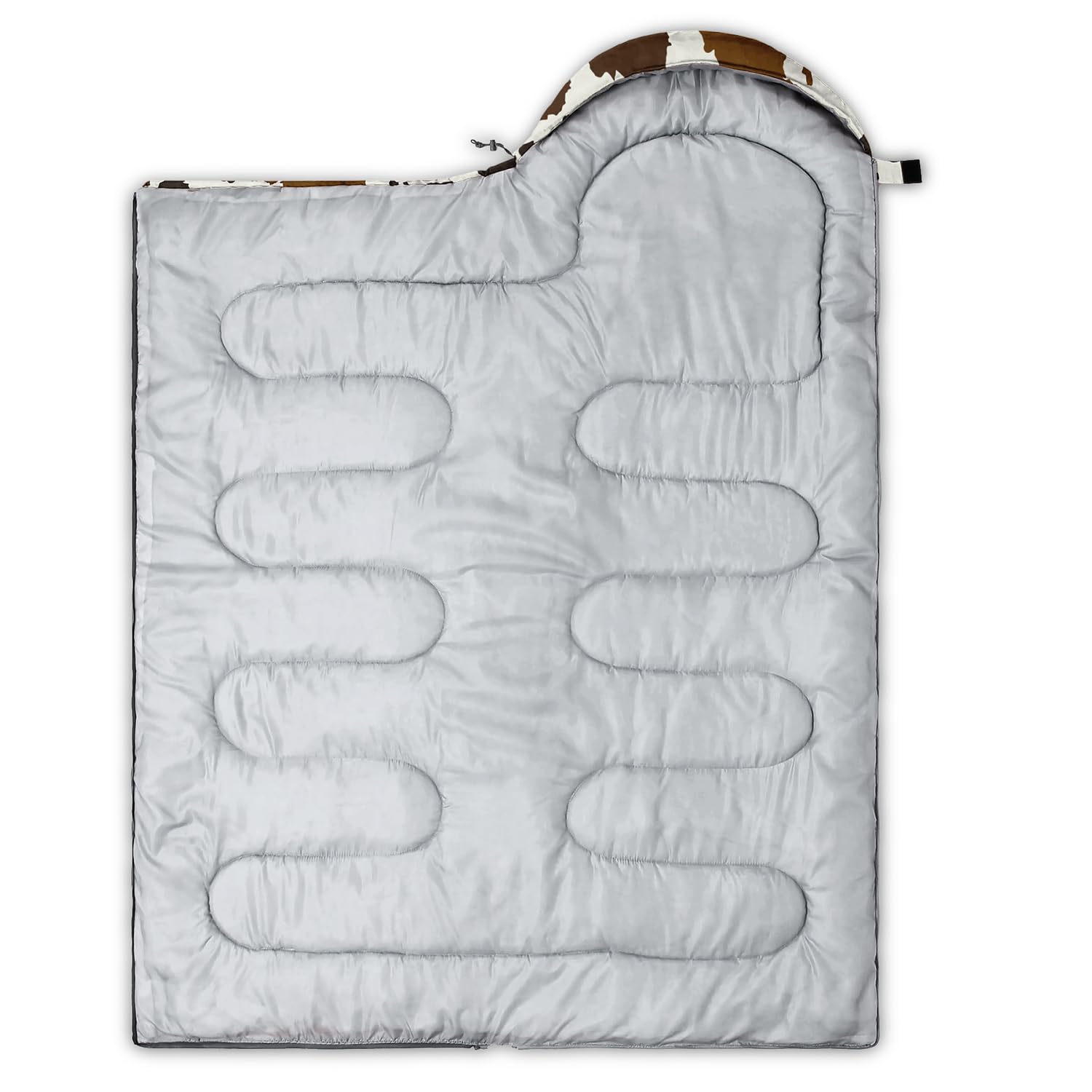 CVHOUSE Brown Cow Sleeping Bag ideal for adults and kids on outdoor trips.