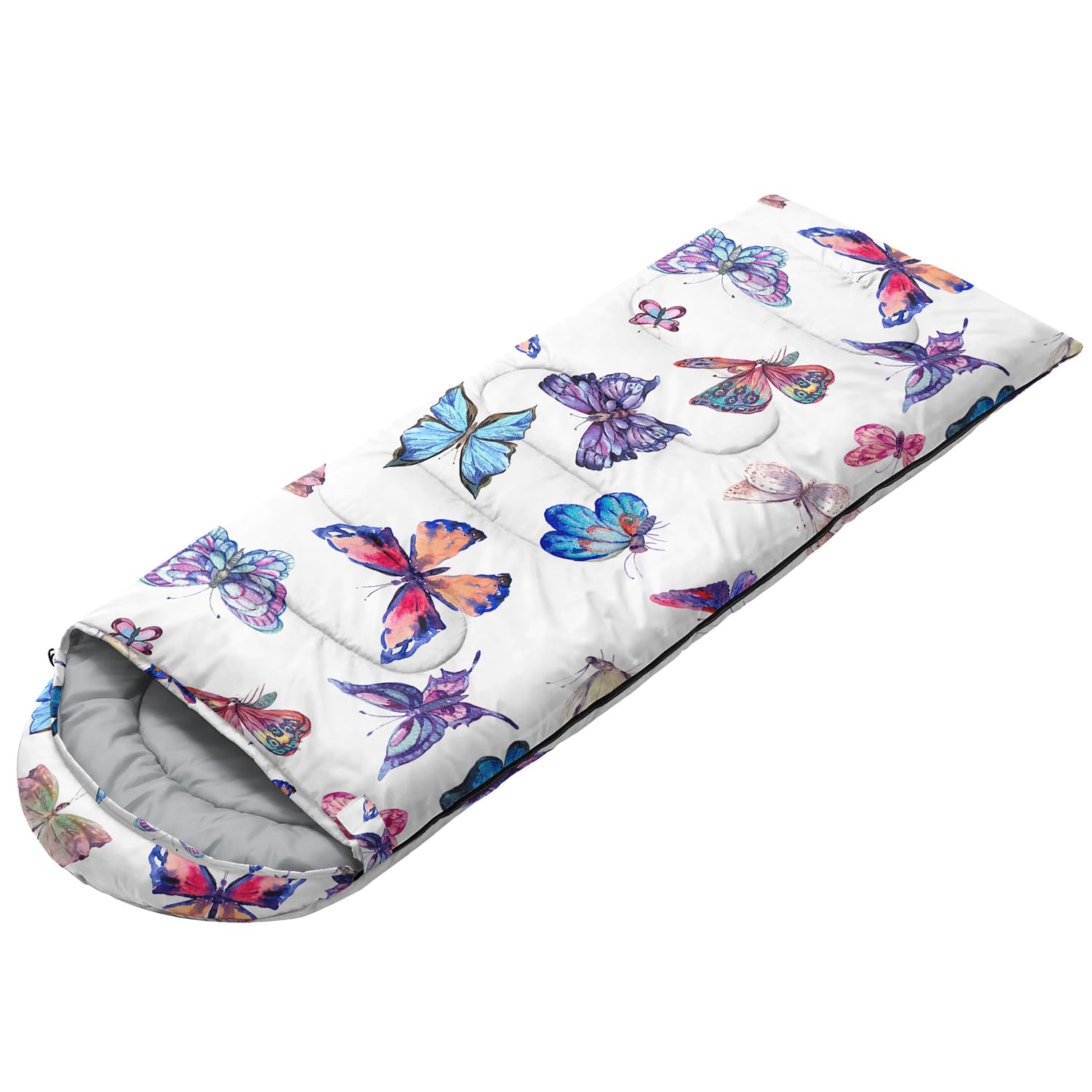 CVHOUSE Butterfly sleeping bag size 31x90 inches suits adults and kids