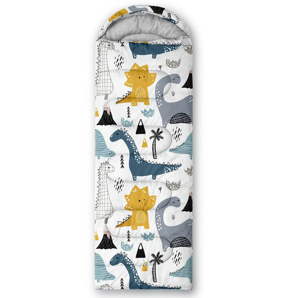 CVHOUSE dinosaur sleeping bag inner lining showcases soft 190T pongee touch.