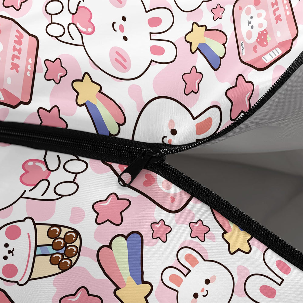 CVHOUSE Kawaii Rabbit sleeping bag compact pack size for backpacking
