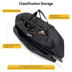 CVLIFE bow case opened, showing soft interior padding for impact protection.