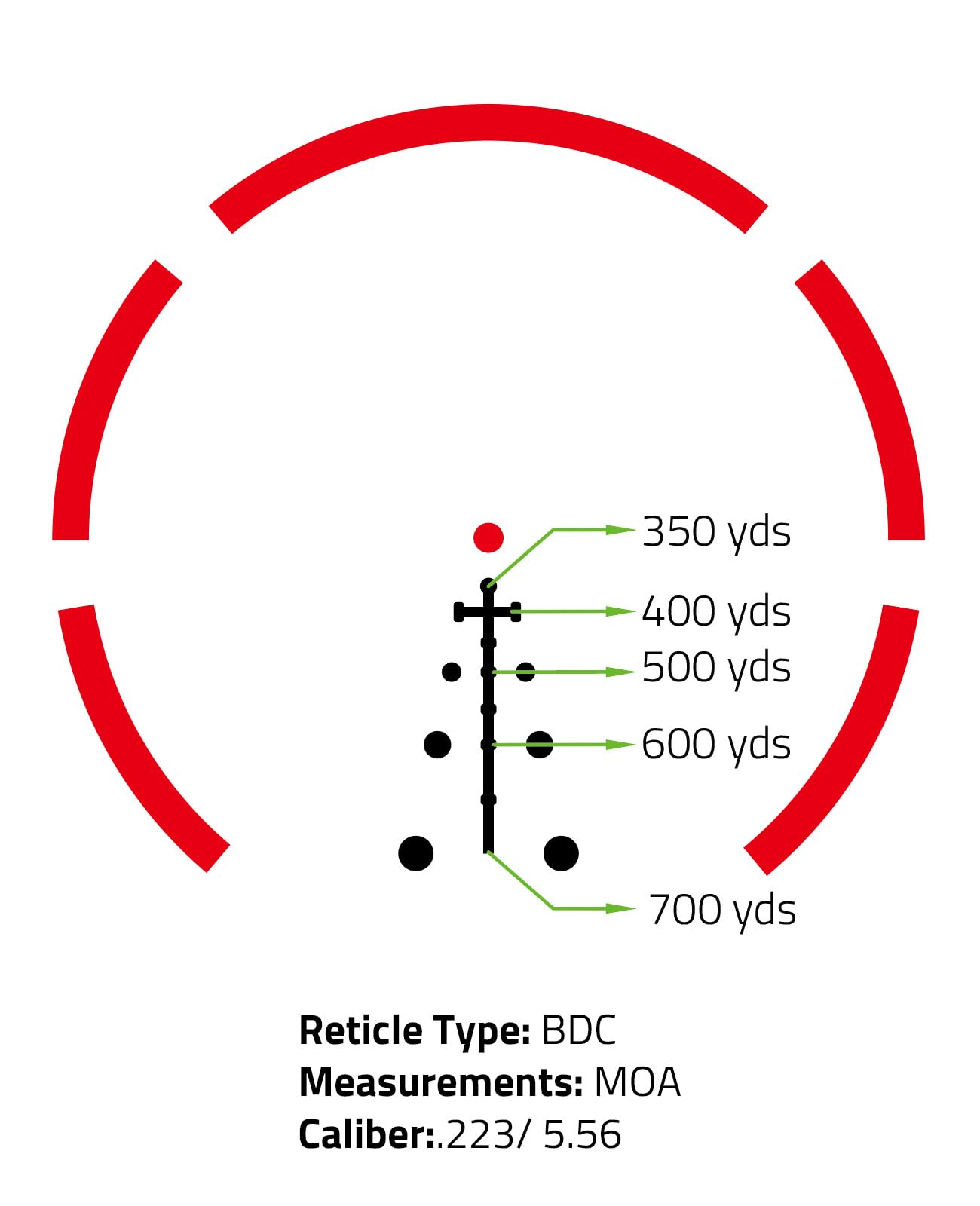 CVLIFE 3X prism scope illuminated reticle enabling reliable aiming at night