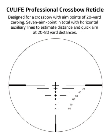 CVLIFE 4x32 crossbow scope red green illumination aids low light aiming.