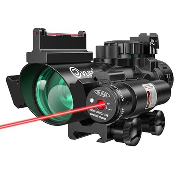 CVLIFE 4x32 prism scope with fiber optic sight for fast target acquisition