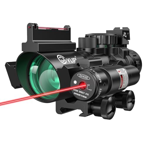 CVLIFE 4x32 prism scope with fiber optic sight for fast target acquisition
