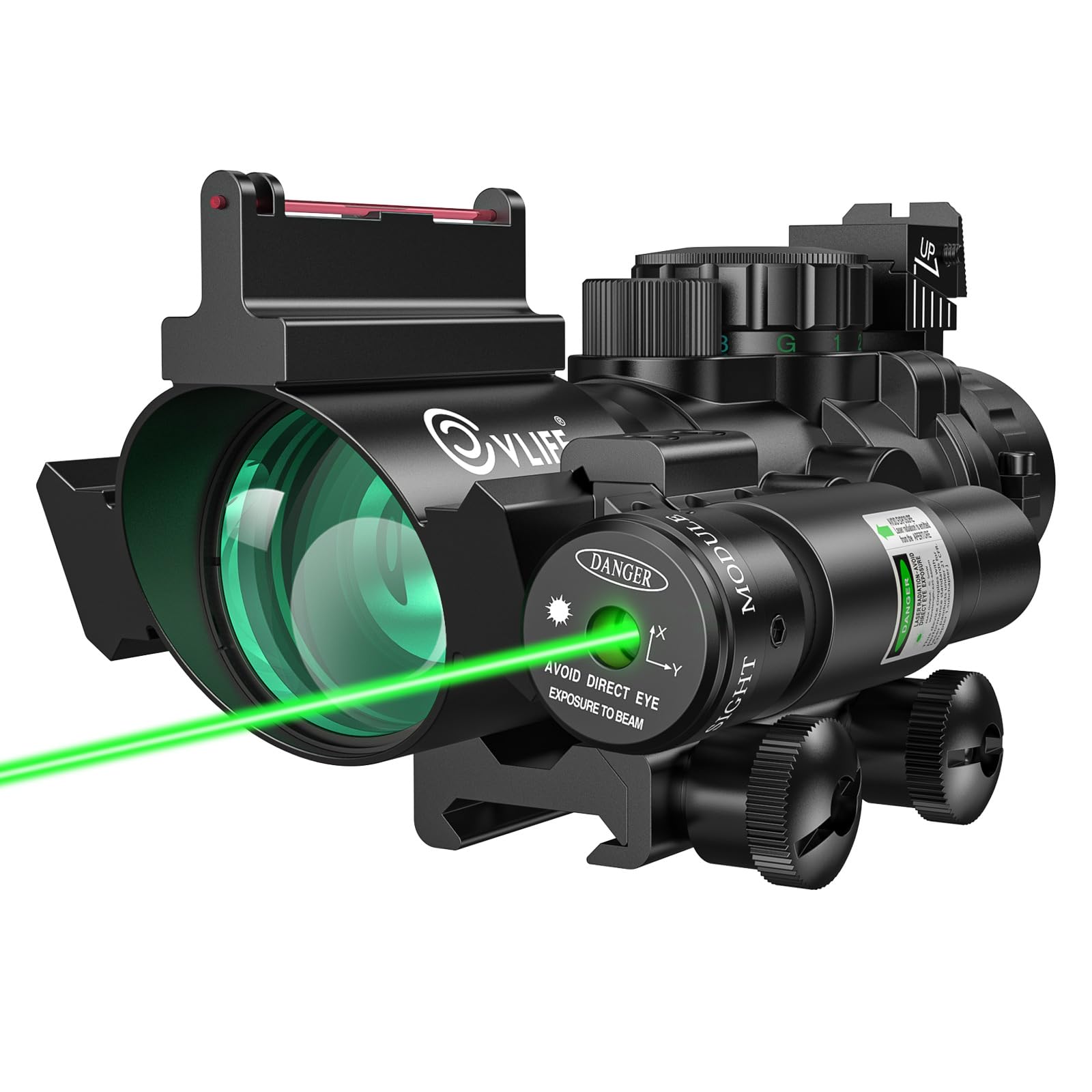 CVLIFE 4x32 prism scope front view for quick target acquisition in daylight.