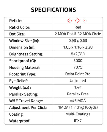 CVLIFE 7075-aluminum-anodized-red-dot-sight delivers rugged durability.