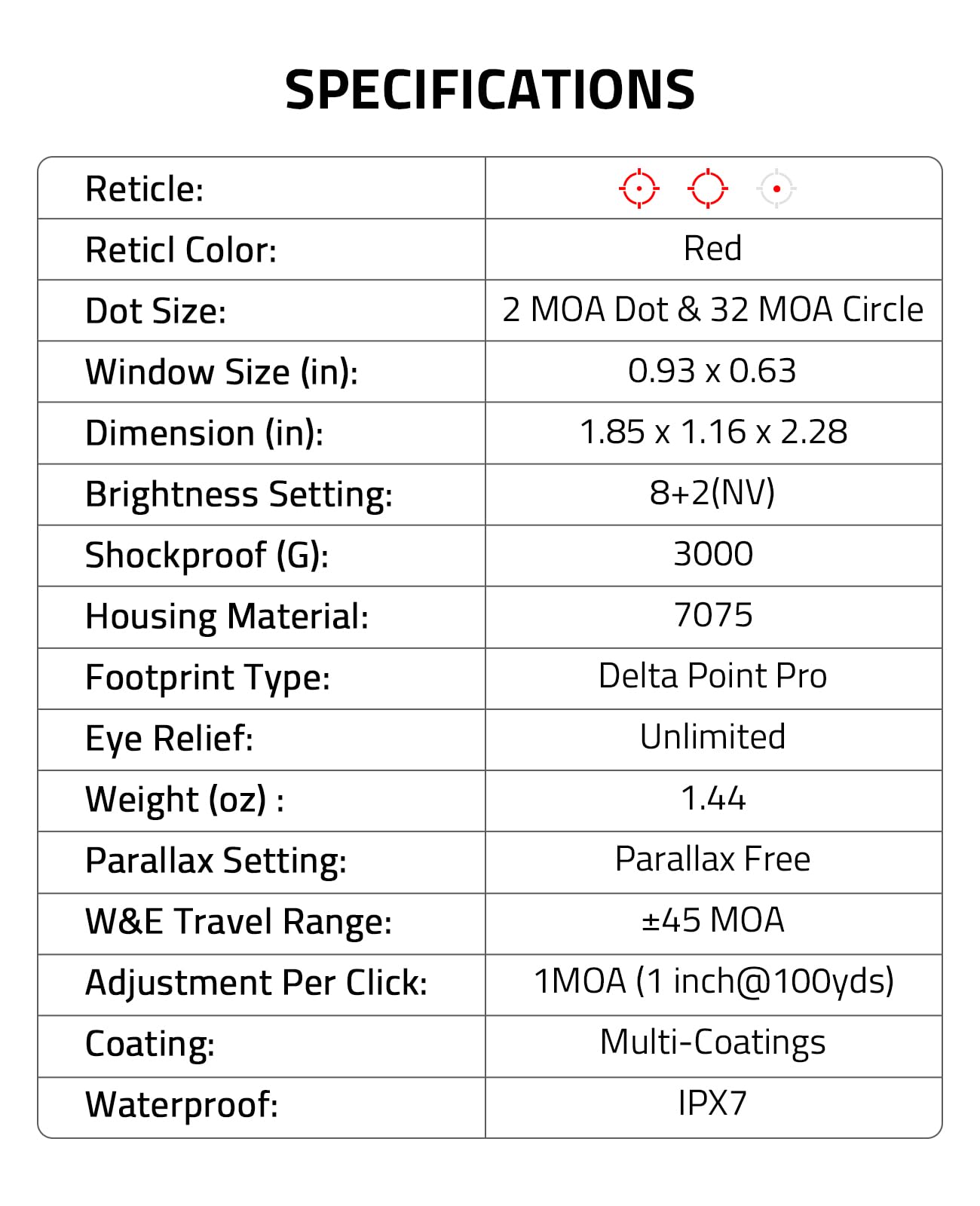 CVLIFE 7075-aluminum-anodized-red-dot-sight delivers rugged durability.