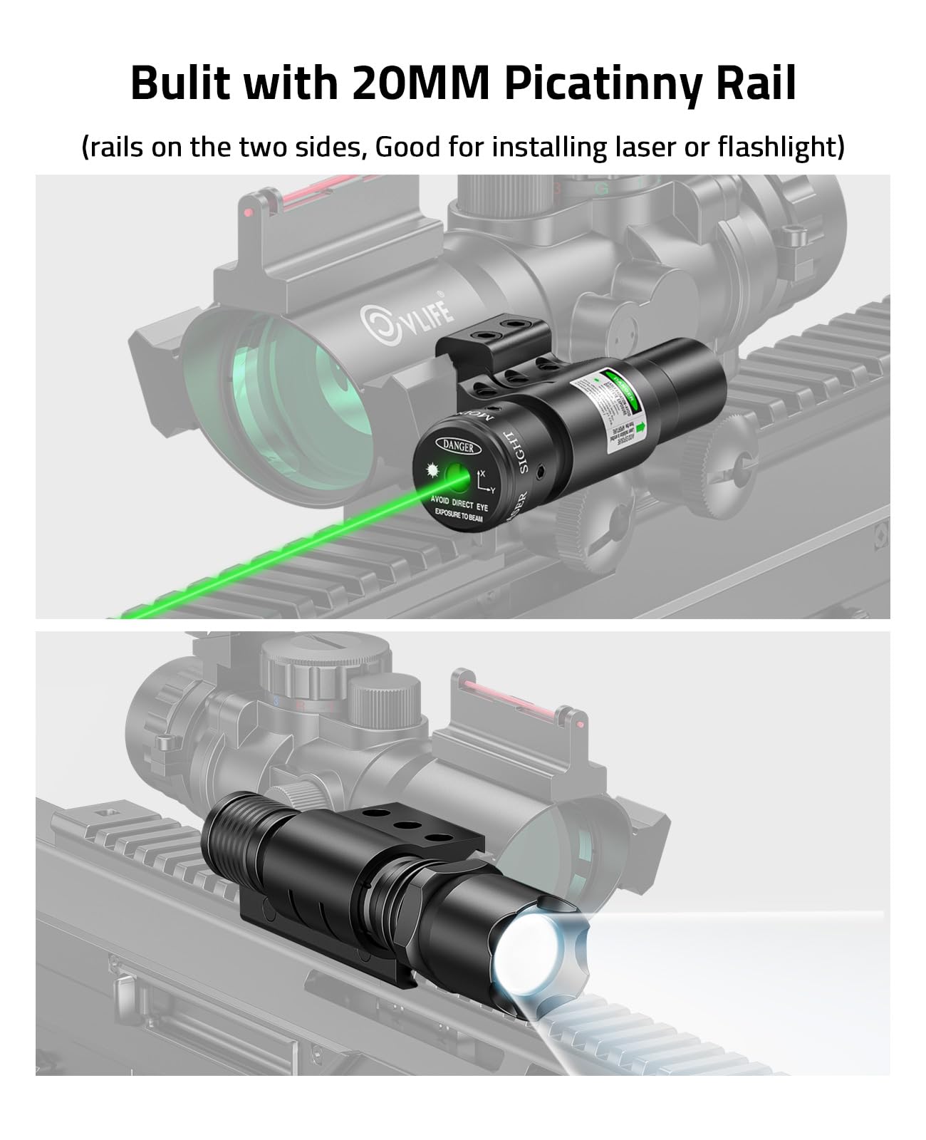 CVLIFE aluminum alloy construction ensures rugged, recoil-resistant performance in harsh conditions.