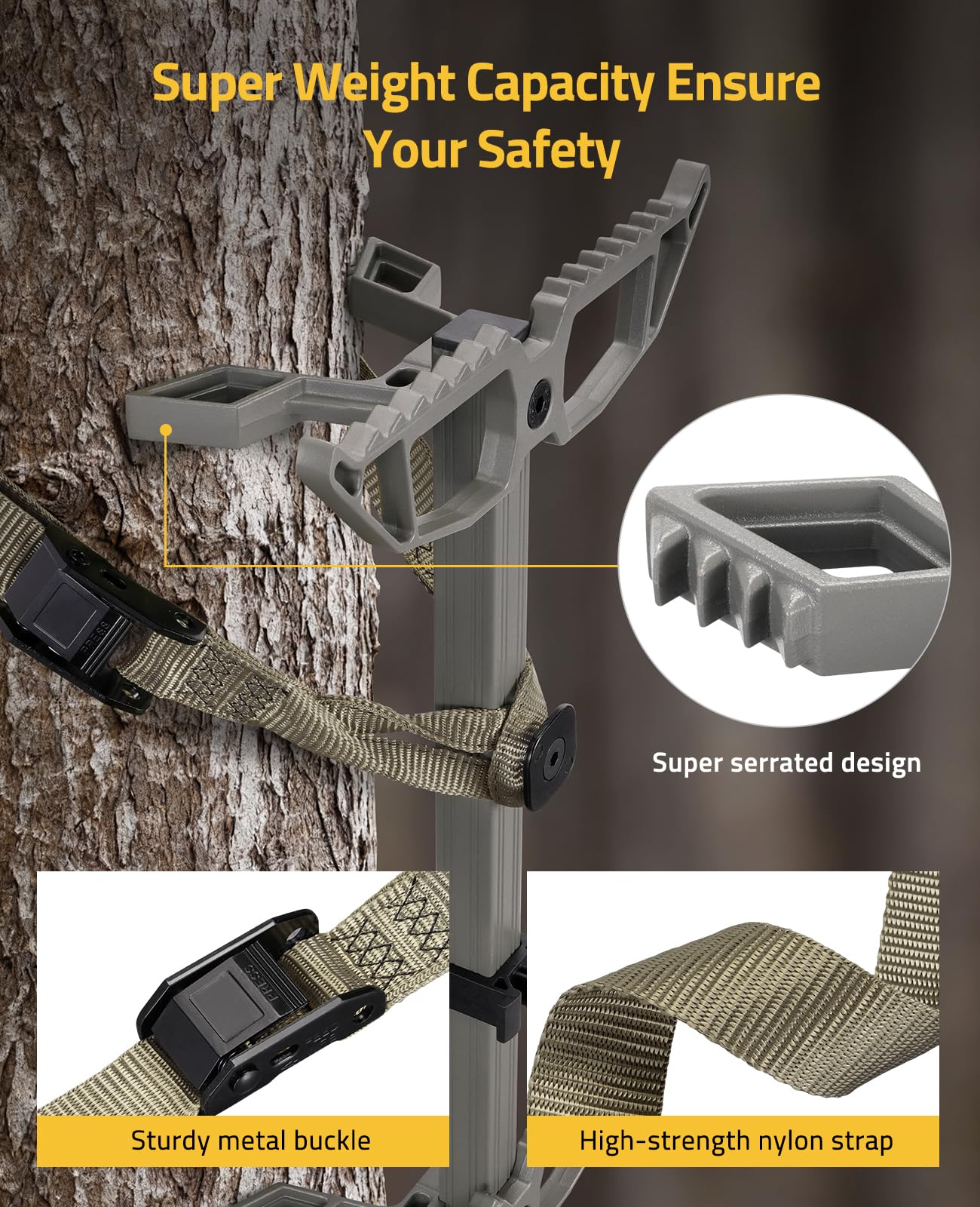 CVLIFE aluminum climbing sticks are lightweight yet sturdy at 1.62 lbs each.