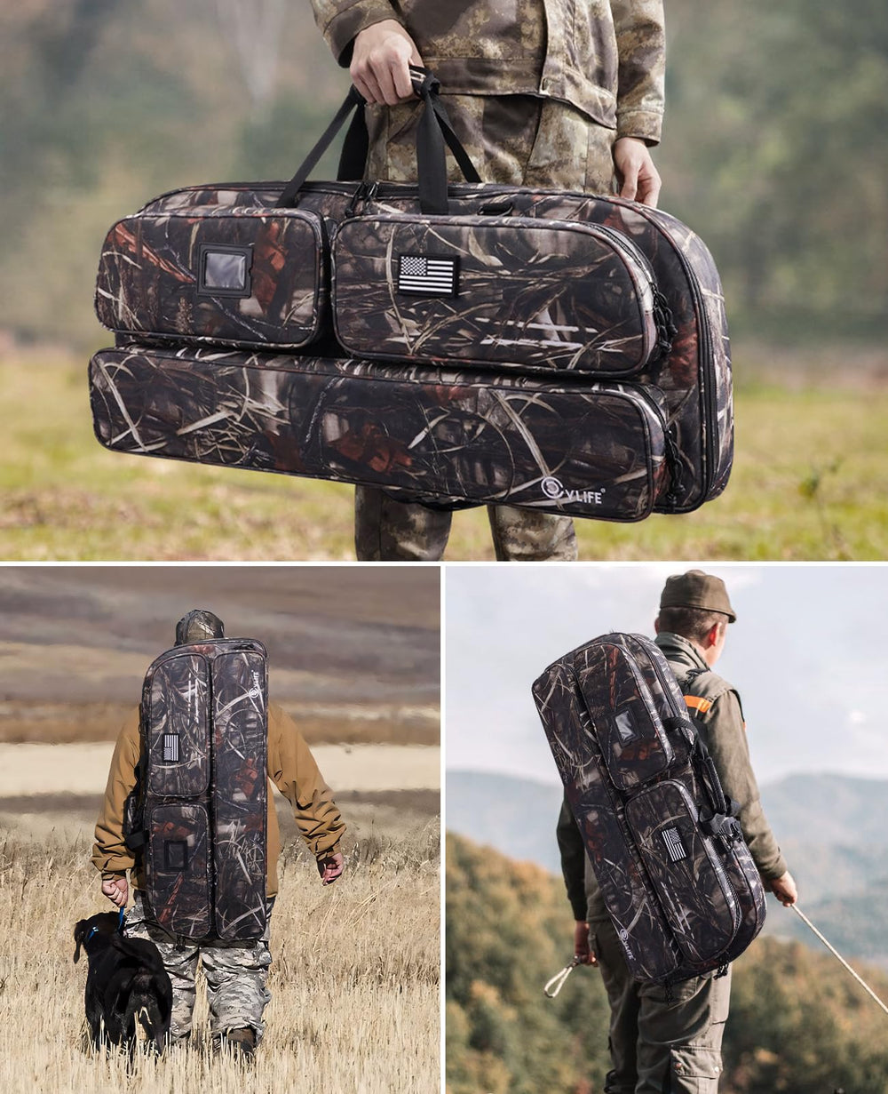 CVLIFE backpack-style straps on bow case for hands-free transport