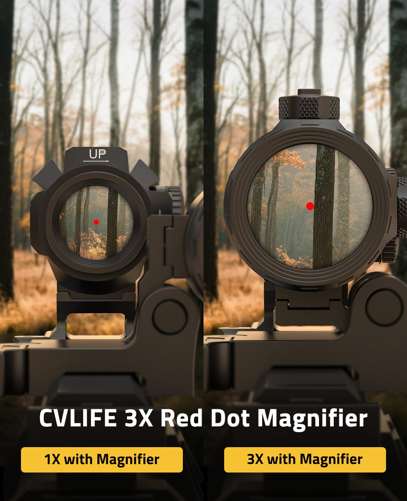CVLIFE 3x magnifier delivers a clear distant view with sharp focus.