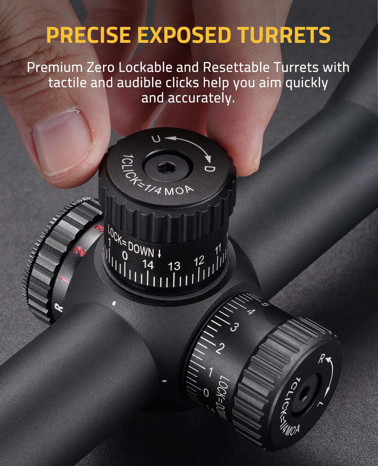 CVLIFE EagleFeather front parallax adjustment for precise focus at different ranges