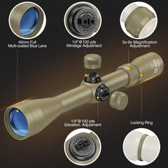 CVLIFE flat dark earth finish provides camo-friendly durability.