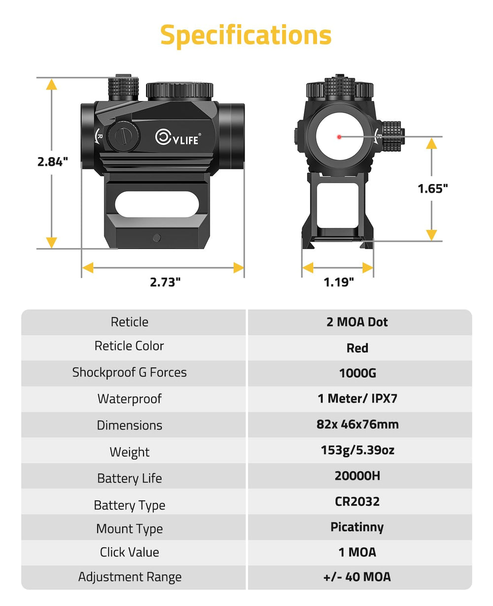 CVLIFE FoxSpook long battery life up to 20,000 hours.