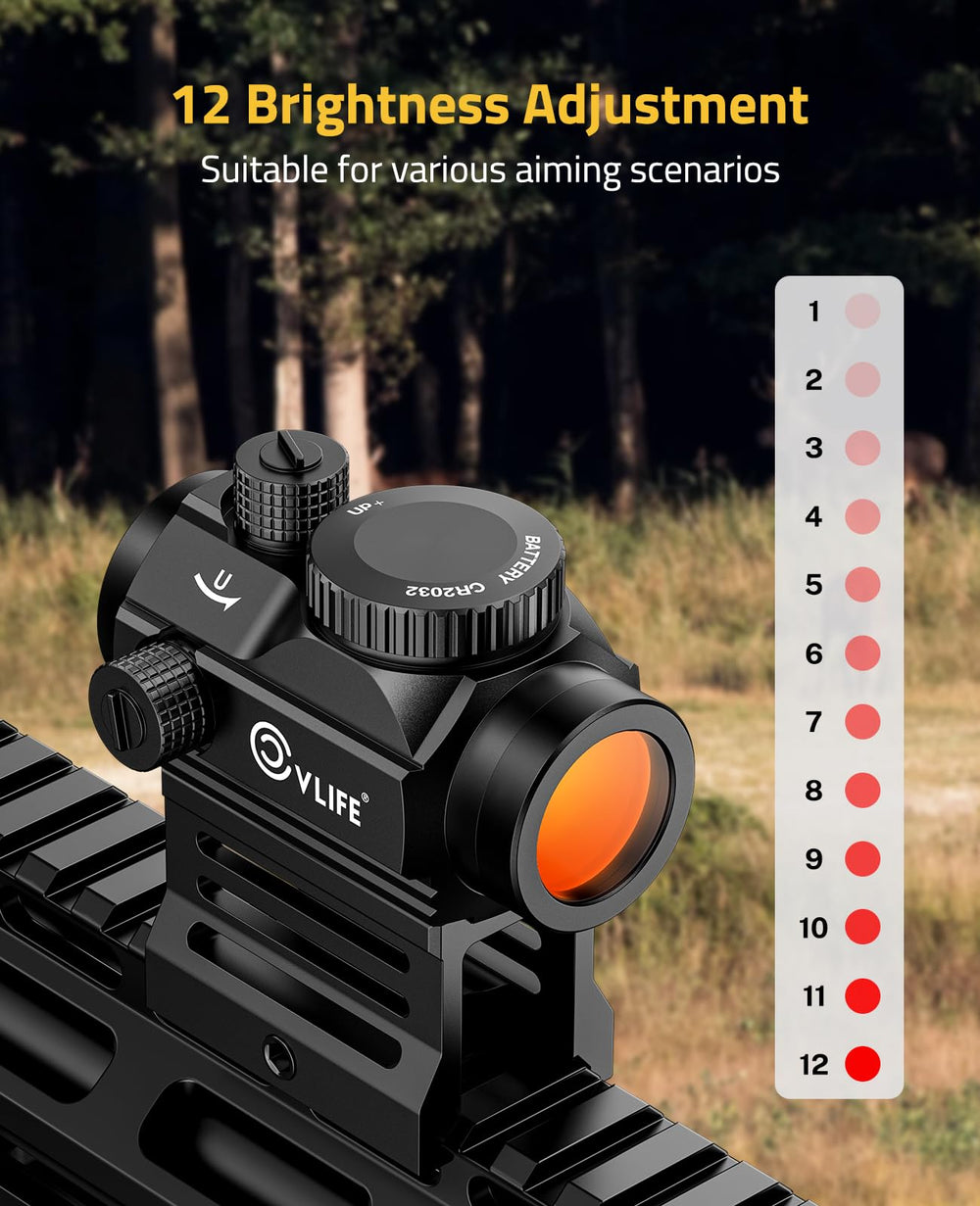 CVLIFE FoxSpook lower 1/3 co-witness mount aligns optics for quick aiming.